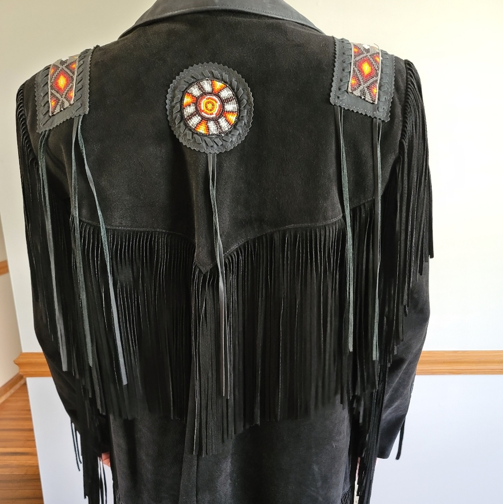 Mens Western style leather/suede Lariat size L